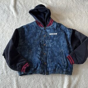 Teddy Fresh Blue denim Teddy Bear bomber Jacket